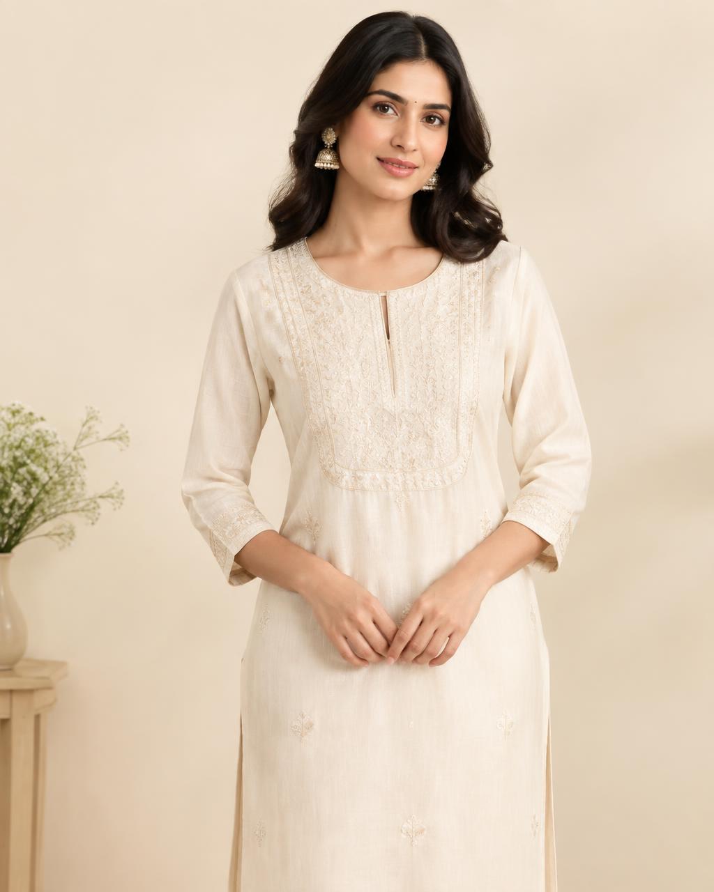 Zoya Embroidered Kurti — women's Kurti from MIMETA BOUTIQUE